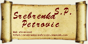 Srebrenka Petrović vizit kartica